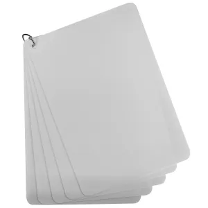 5 x A6 Plastic Blank Battle Slate Cards with Ring Binder