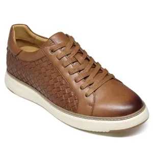 6 CM / 2.36 Inches CMR CHAMARIPA Brown Leather Elevator Shoes - Men's Casual Height Boosting Shoes