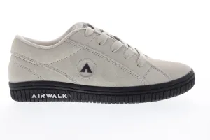 Airwalk Stark AW19864-S Womens Gray Suede Low Top Lace Up Skate Sneakers Shoes