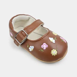 Baby Girl Shoes E166-BROWN