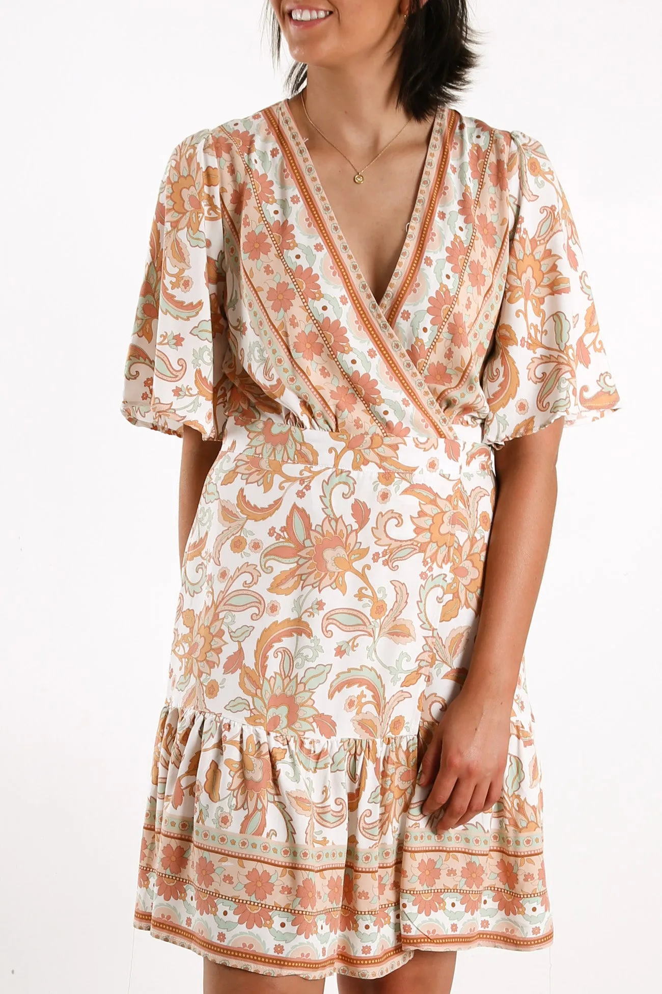 Bella Wrap Dress Floral Print