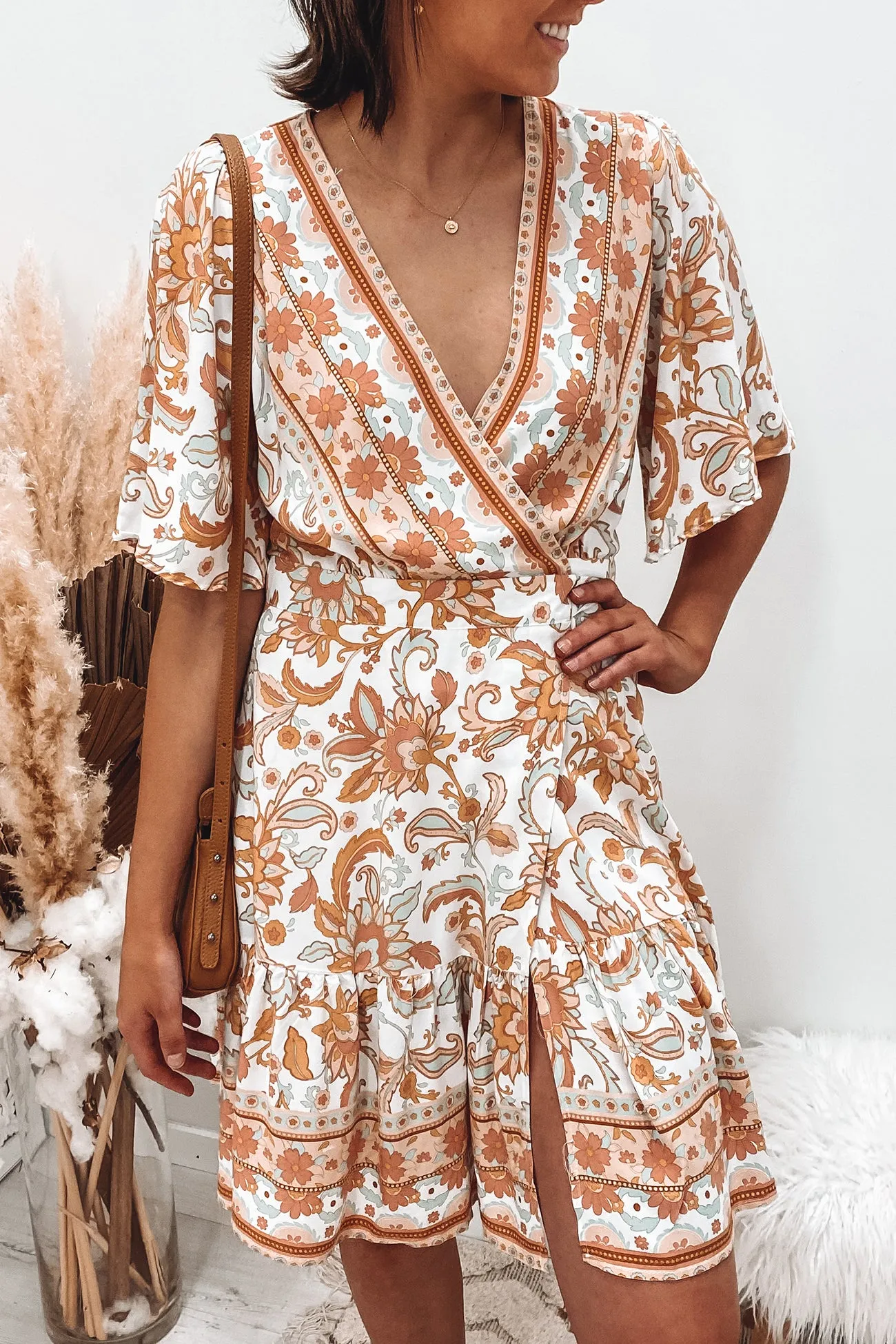 Bella Wrap Dress Floral Print