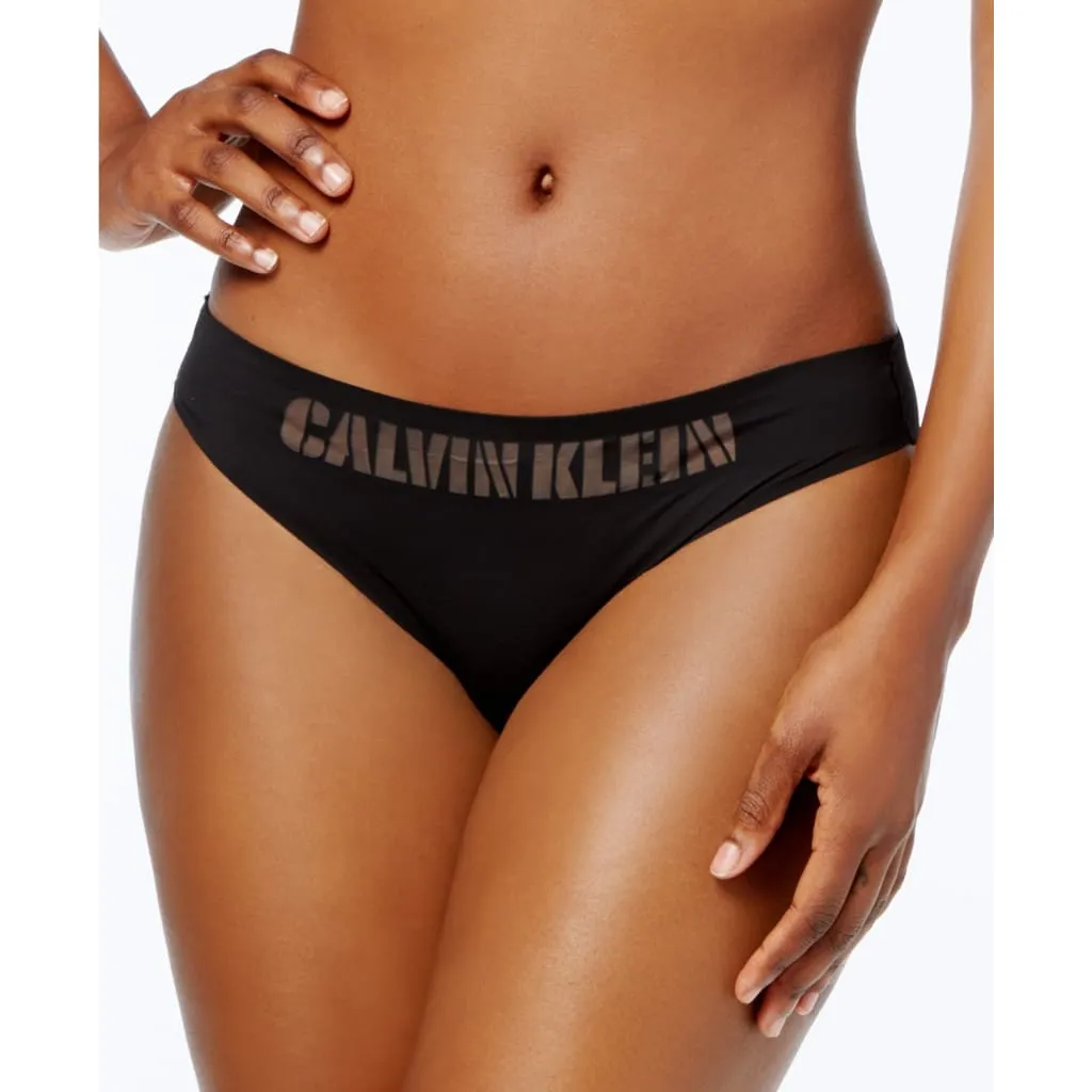 Calvin Klein QF1810 Logo-Waist Laser Bikini SIZE MEDIUM Black NWT