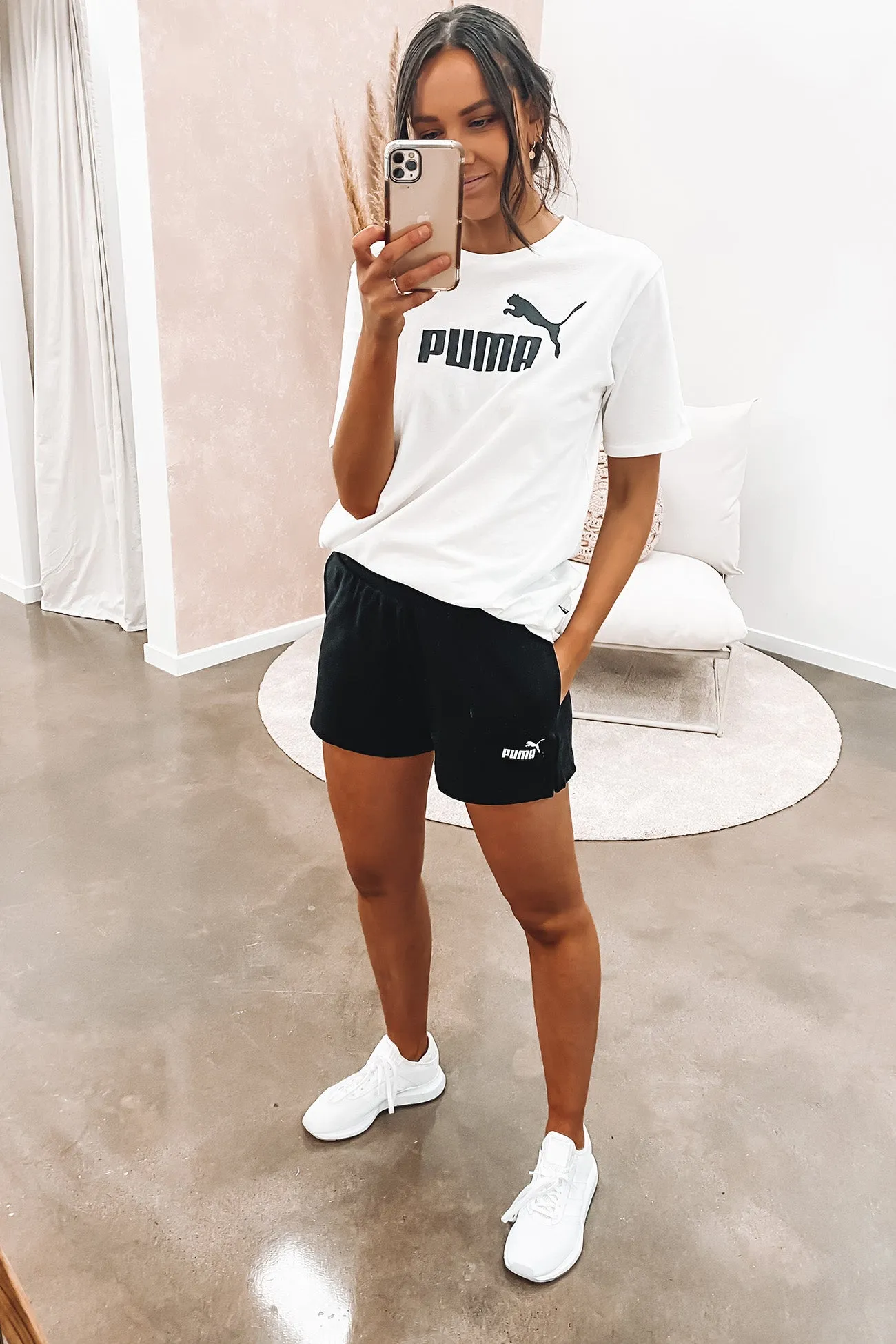 Essentials Logo Boyfriend Tee Puma White