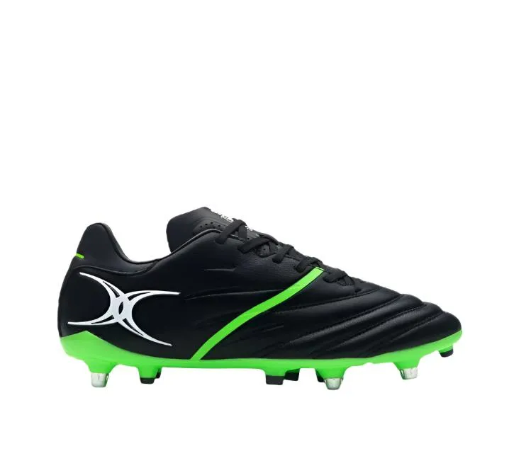 Gilbert Adults Rugby Boot Sidestep X20 Power 6S Black/Fluorescent Green