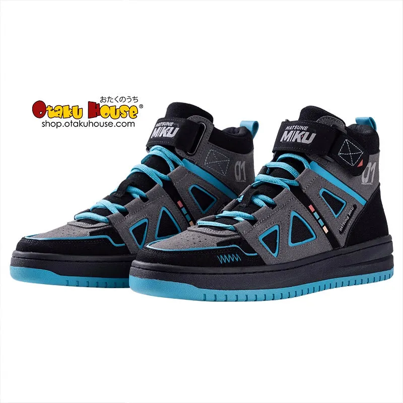 Hatsune Miku Vocaloid High-Top Sneakers Classic Black