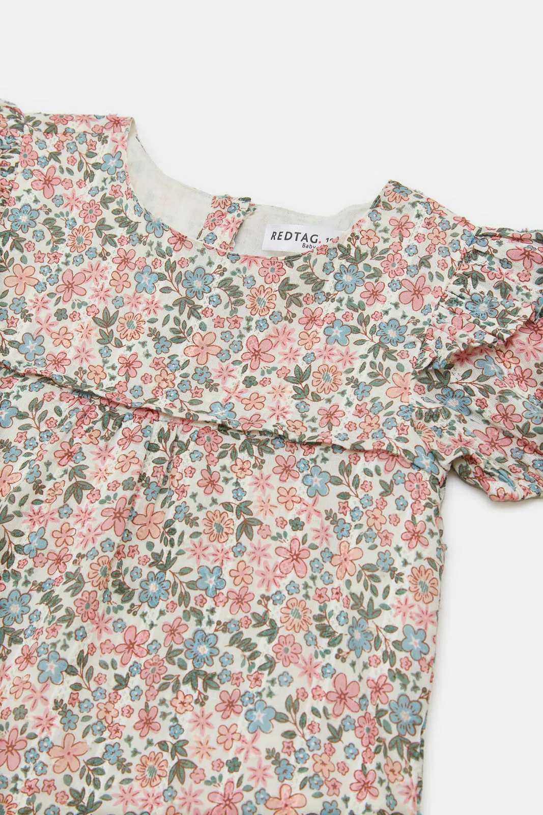 Infant Girls Multicolour All Over Print Blouse