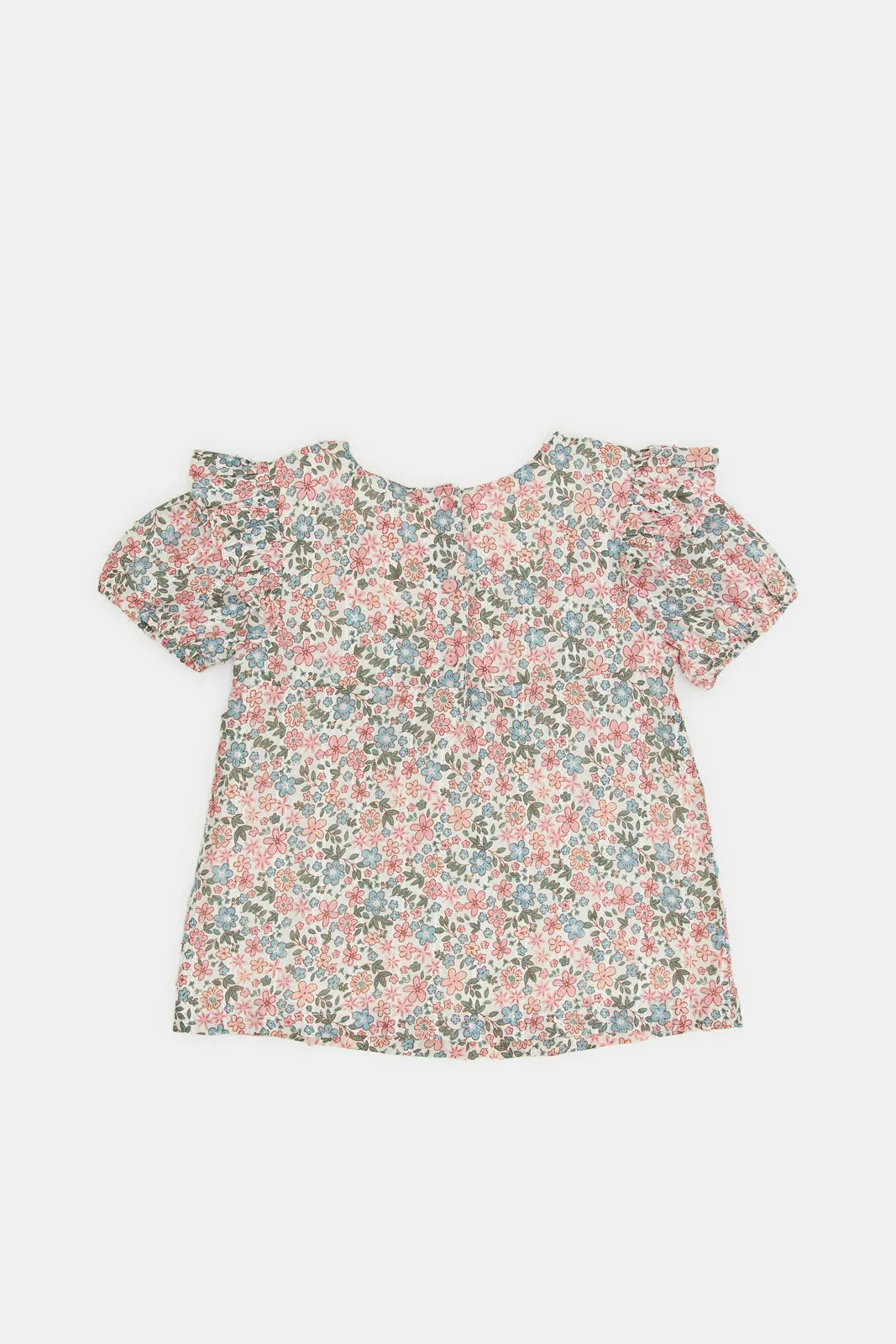 Infant Girls Multicolour All Over Print Blouse