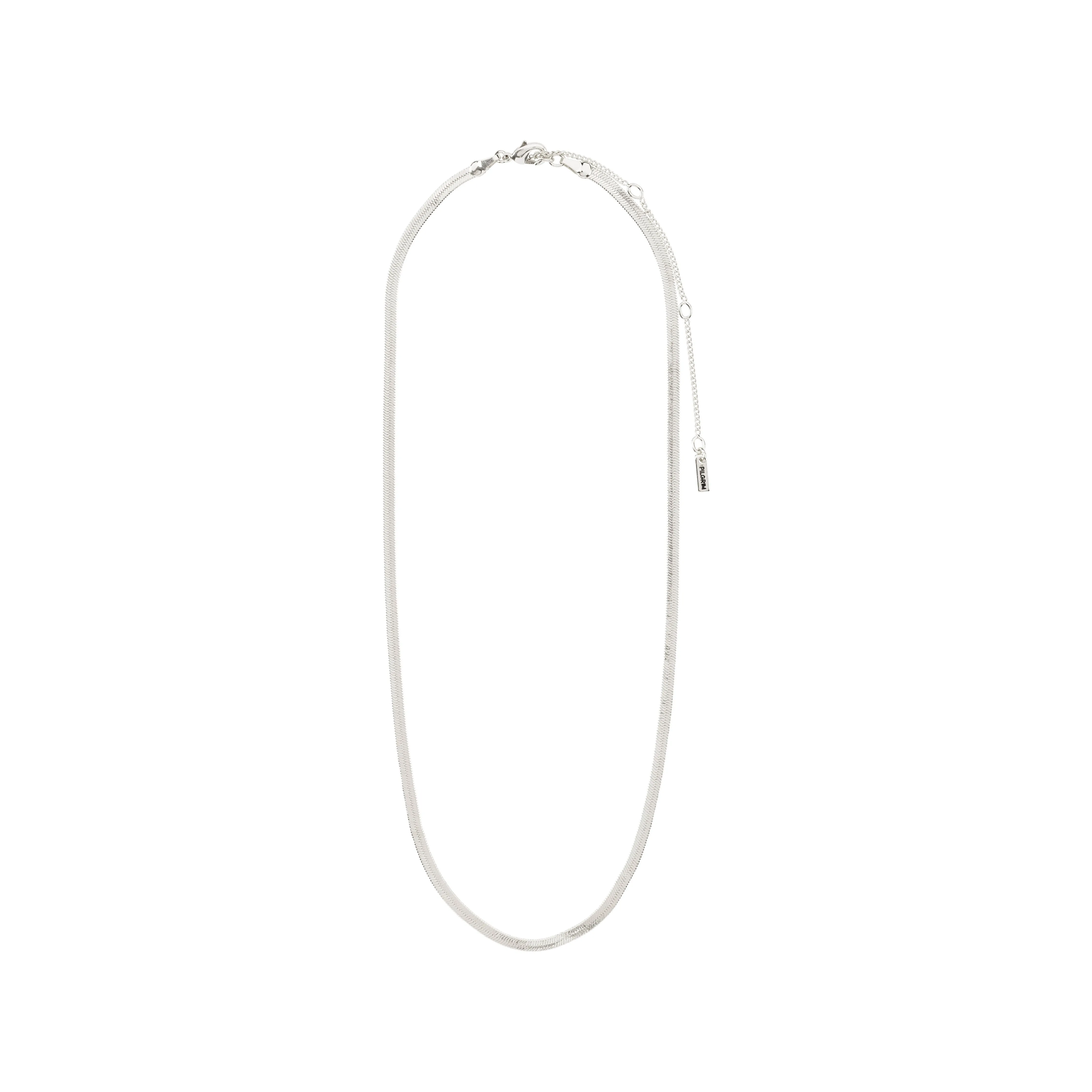 JOANNA flat snake chain necklace silver-plated