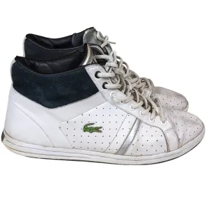 Lacoste Shoes Mens 9.5 High Top Sneakers Lace Up Leather Upper Retro Streetwear