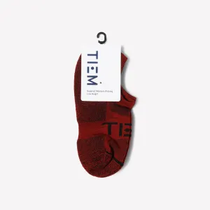 Low-cut Performance Wool Socks - Merlot/Black