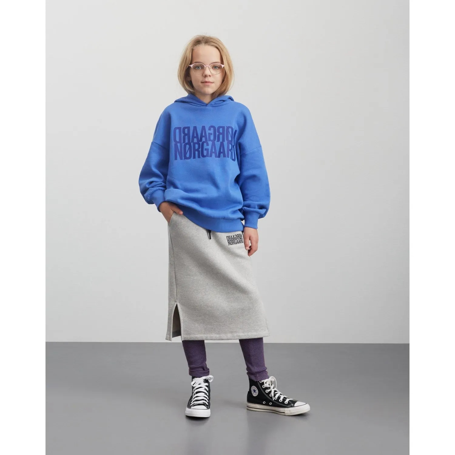 Mads Nørgaard Light Grey Melange Organic Sweat Sheila Skirt