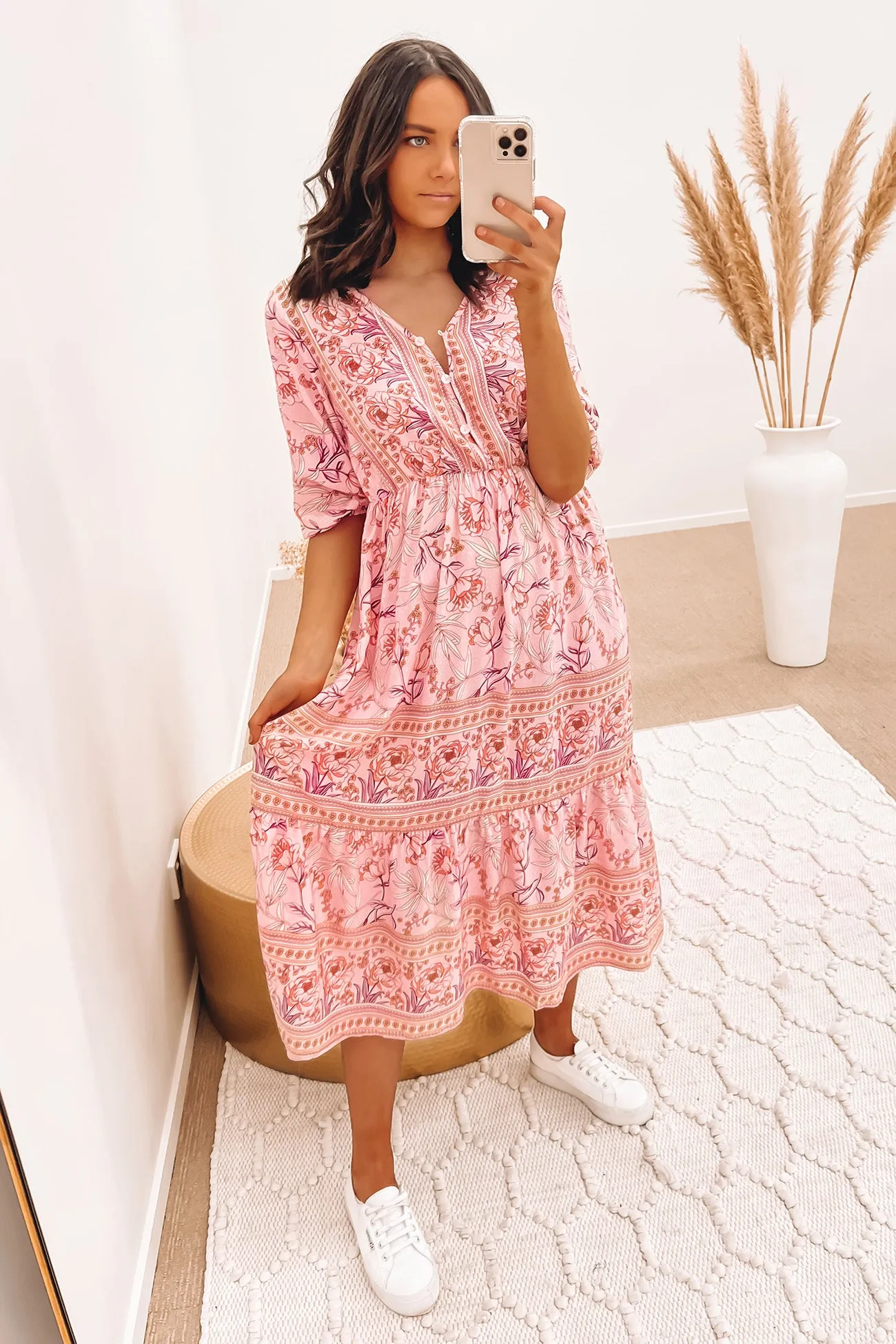 Niamh Midi Dress Pink