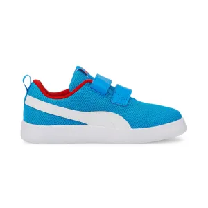 Puma scarpa sneakers da bambino Courtflex v2 Mesh V PS 371758 10 azzurro bianco