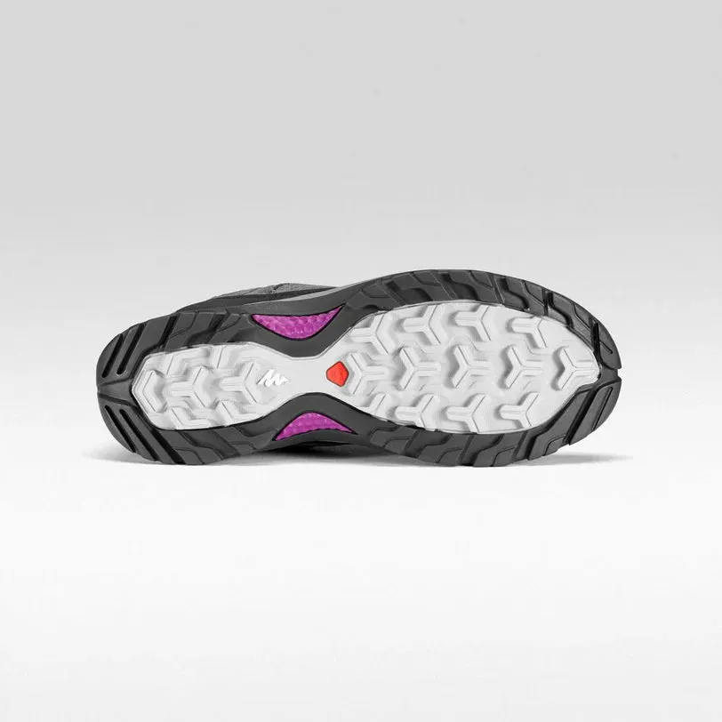 Quechua Women's Mountain Walking Waterproof Shoes - MH500 - pink grey