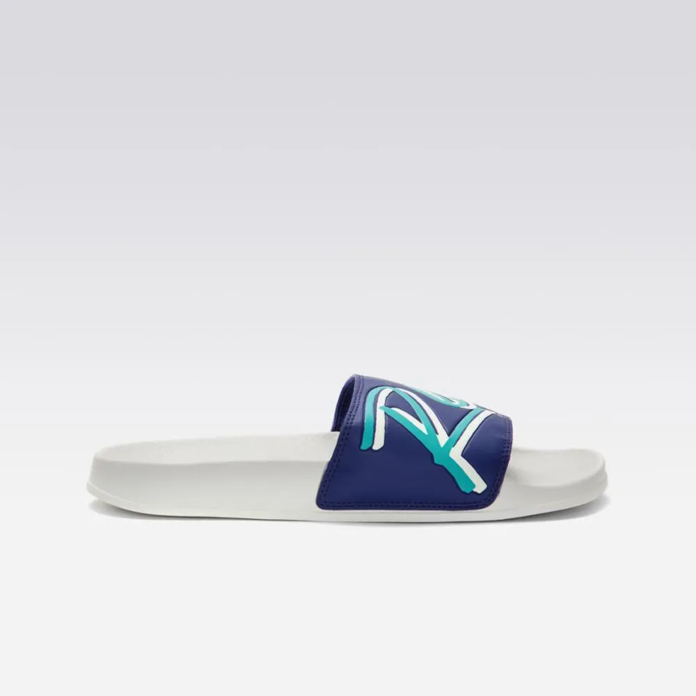 Reebok Footwear Men REEBOK CLASSIC SLIDE CHALK/CLASSIC TEAL/BOLD PURPLE