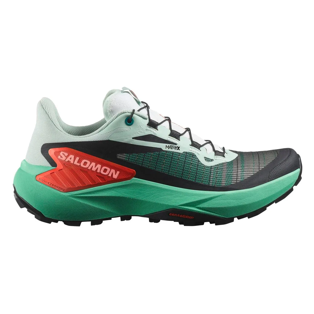 Salomon Genesis | Bay / Electric Green / Cherry Tomato | Womens