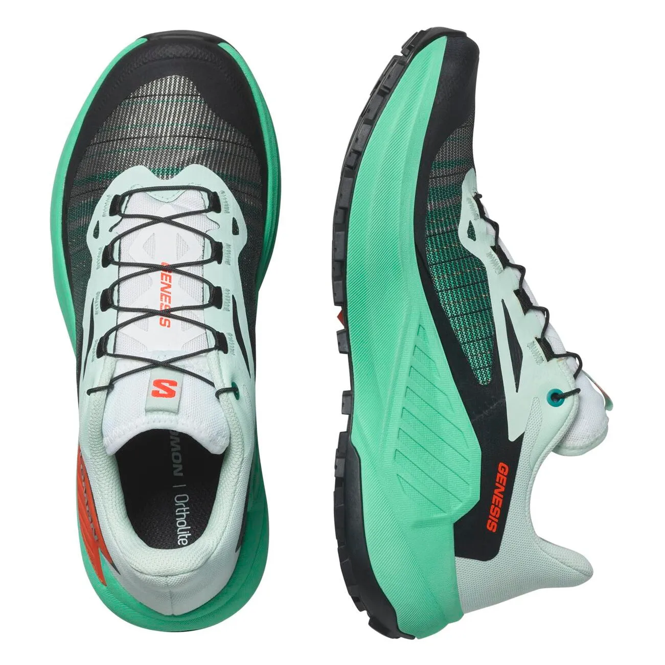 Salomon Genesis | Bay / Electric Green / Cherry Tomato | Womens