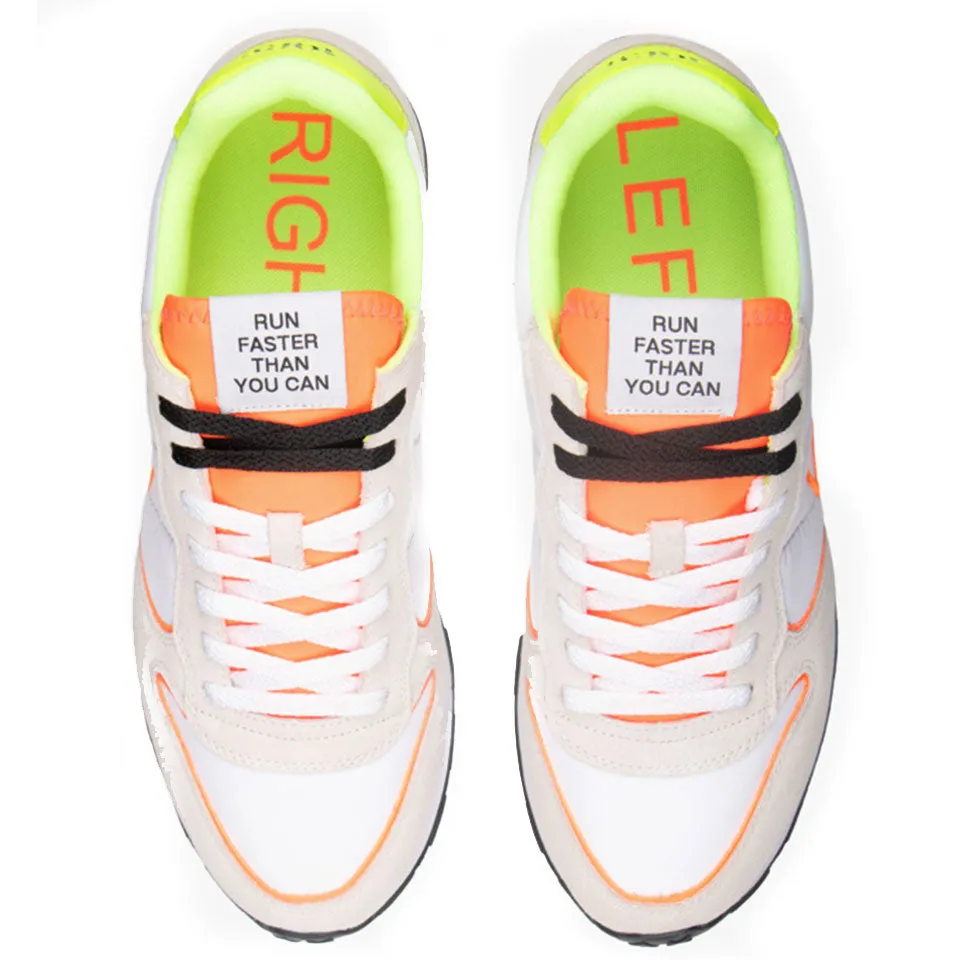 Scarpe Uomo Sun68 Sneakers Tom Nylon Fluo colore Bianco