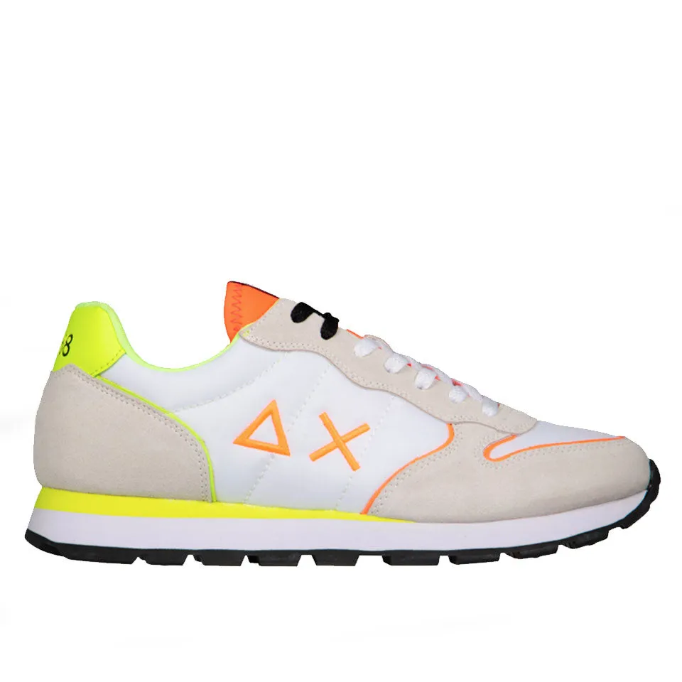 Scarpe Uomo Sun68 Sneakers Tom Nylon Fluo colore Bianco