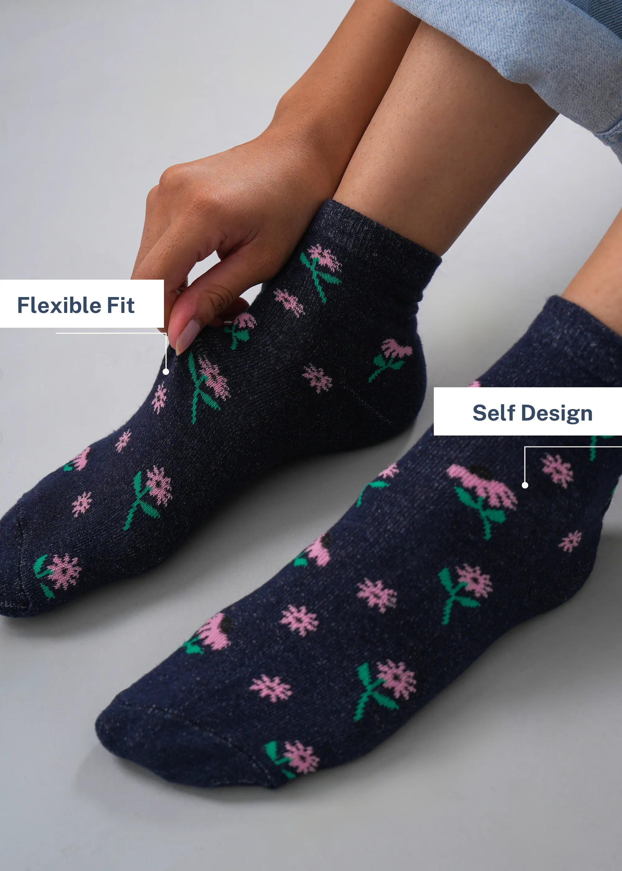 Self Design Ankle Socks