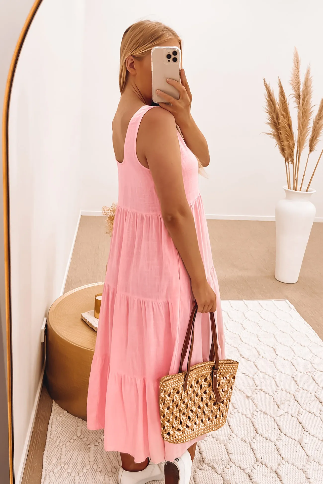 Sutton Midi Dress Pink