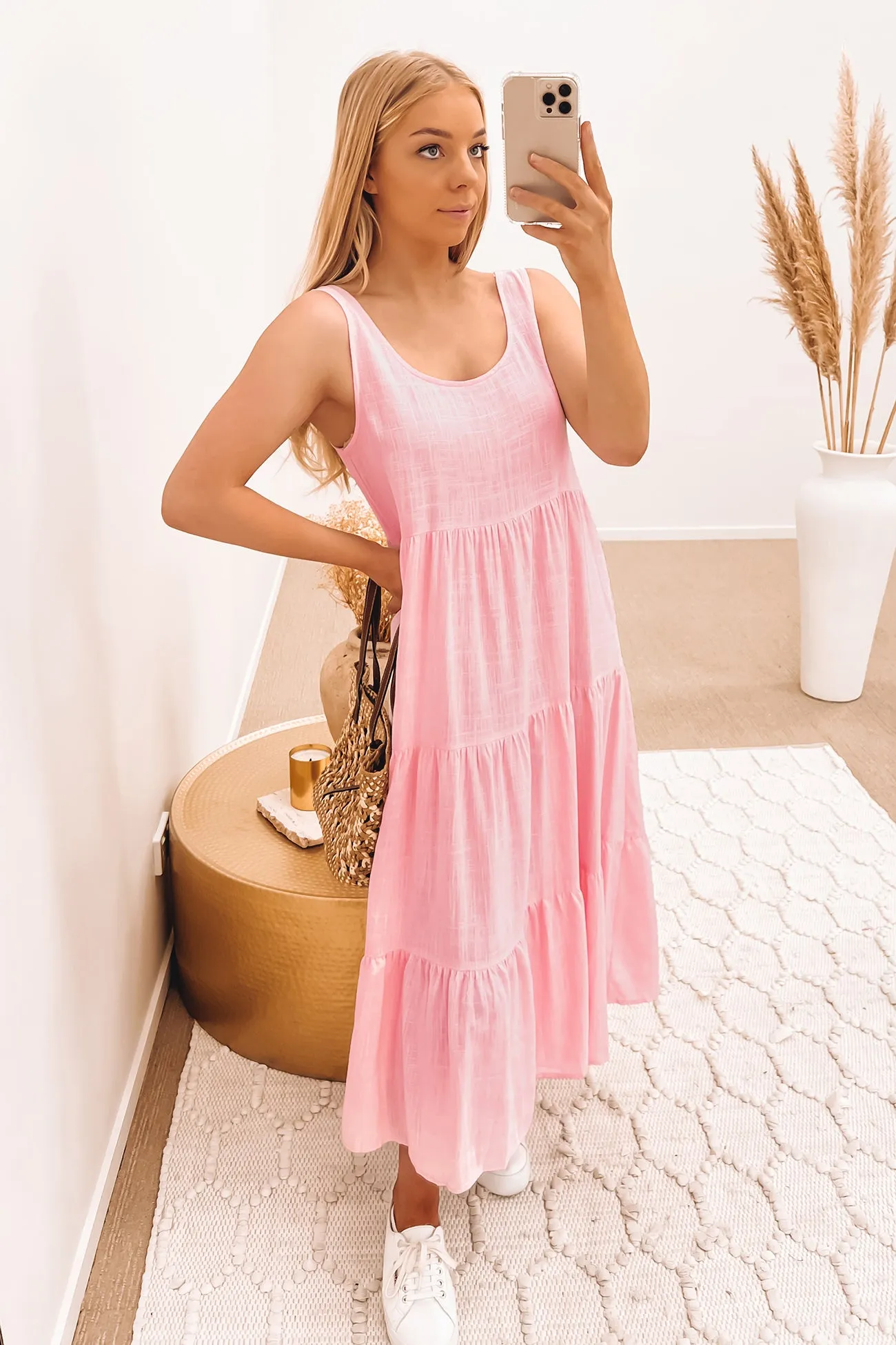 Sutton Midi Dress Pink