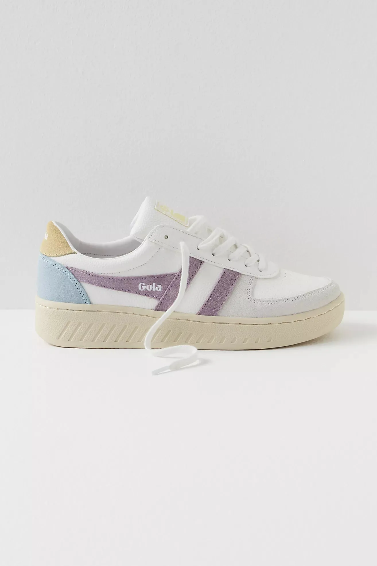 The Grandslam Trident Sneaker - White   Lily   Lemon