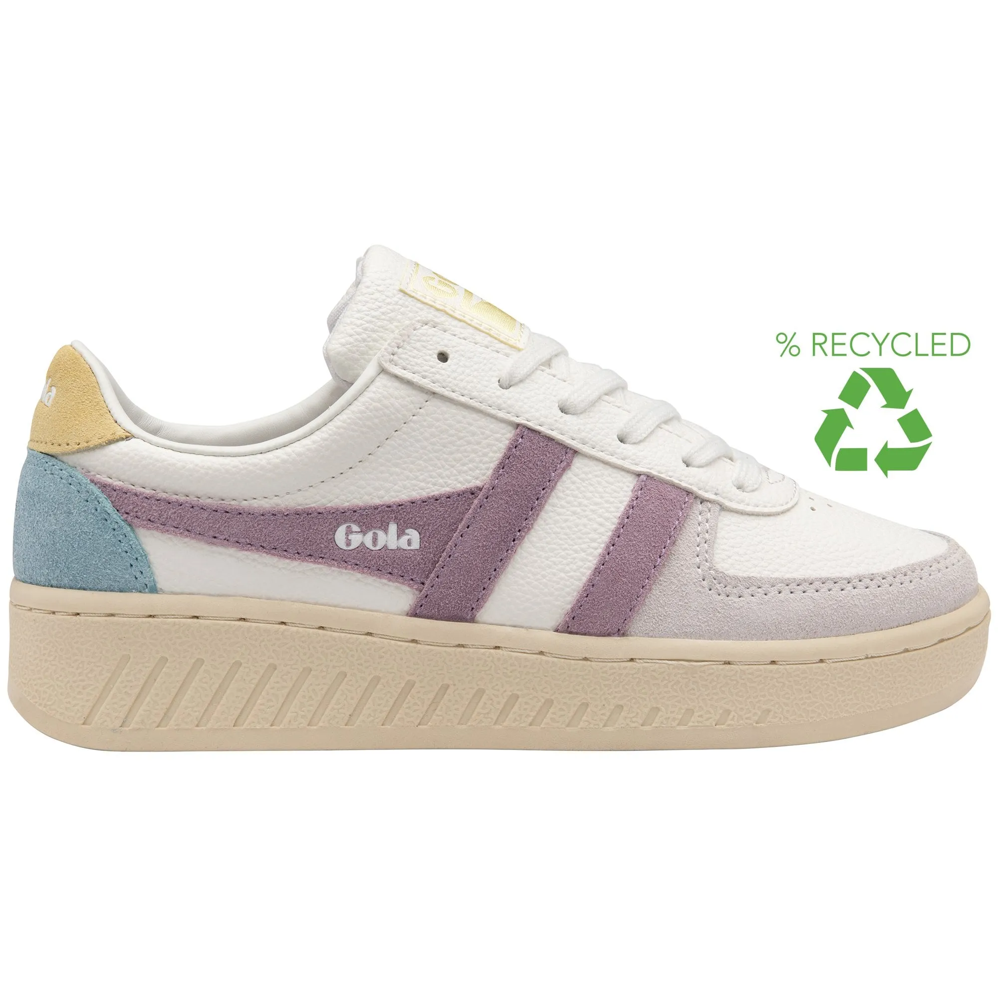 The Grandslam Trident Sneaker - White   Lily   Lemon