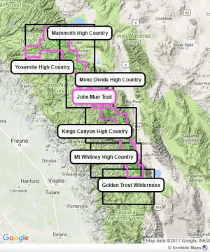 Tom Harrison John Muir Trail Map Set