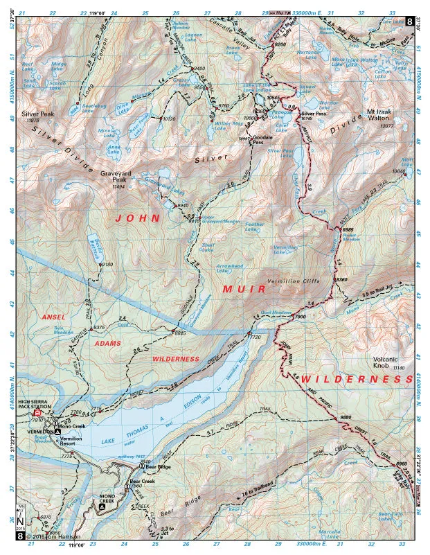 Tom Harrison John Muir Trail Map Set