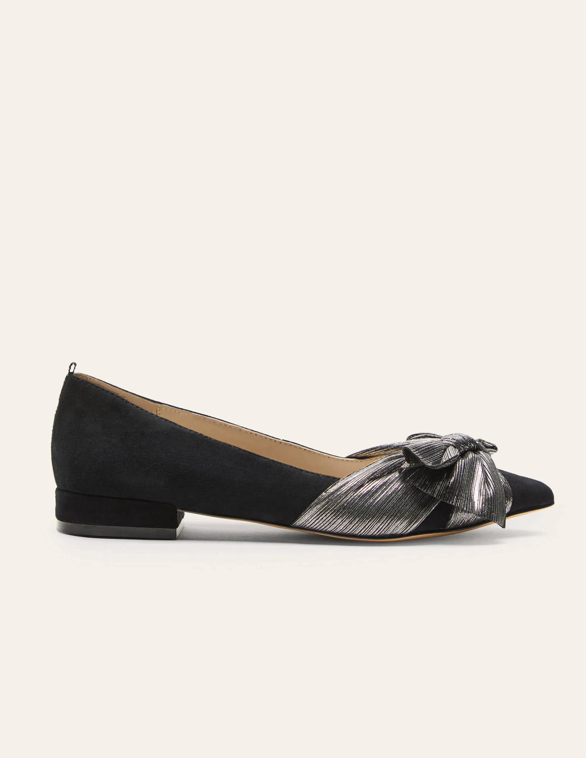 Vanessa Bow Shoes-Black/Gunmetal