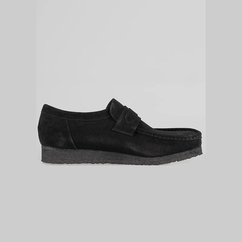 Wallabee Loafer - Black Suede