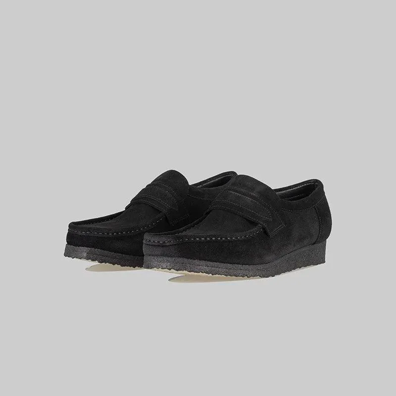 Wallabee Loafer - Black Suede